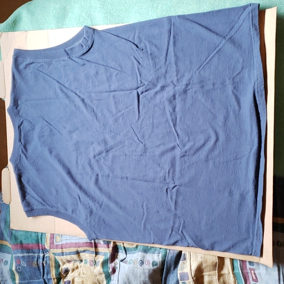 Columbia Blue Men's Sleeveless V-Neck T-Shirt L - Picture 4 of 4